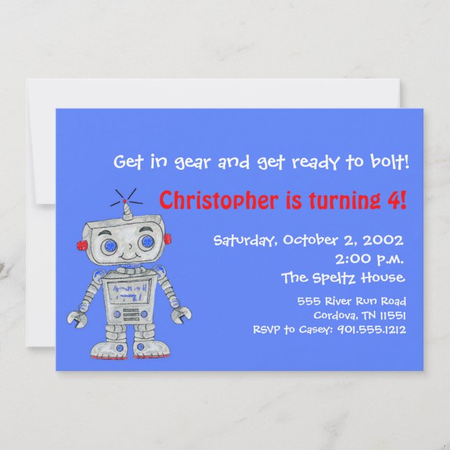 Robot Invitations (Front)