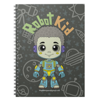 Robot kid Spiral Notebook