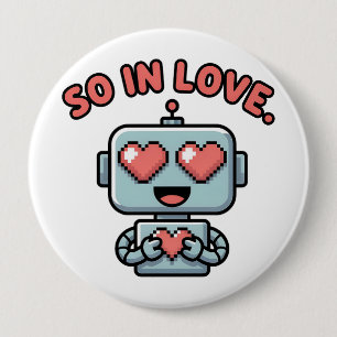 Robot Love, 10 Cm Round Badge