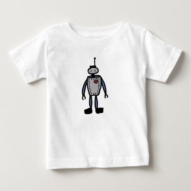 Robot Love baby or kid romper T-Shirt (Front)