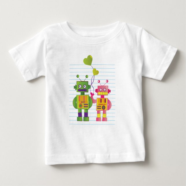 Robot Love Baby T-Shirt (Front)