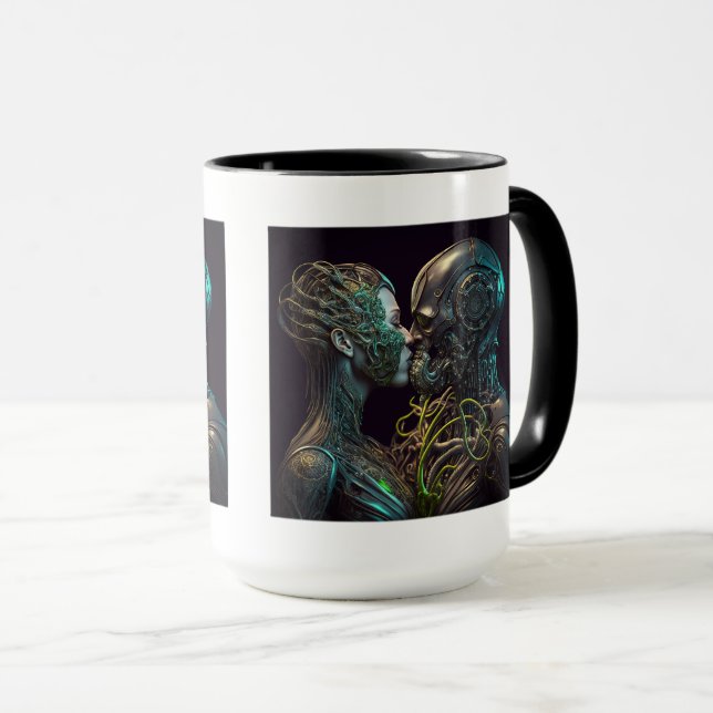 Robot Love Combo Mug, 15 oz  Mug (Front Right)