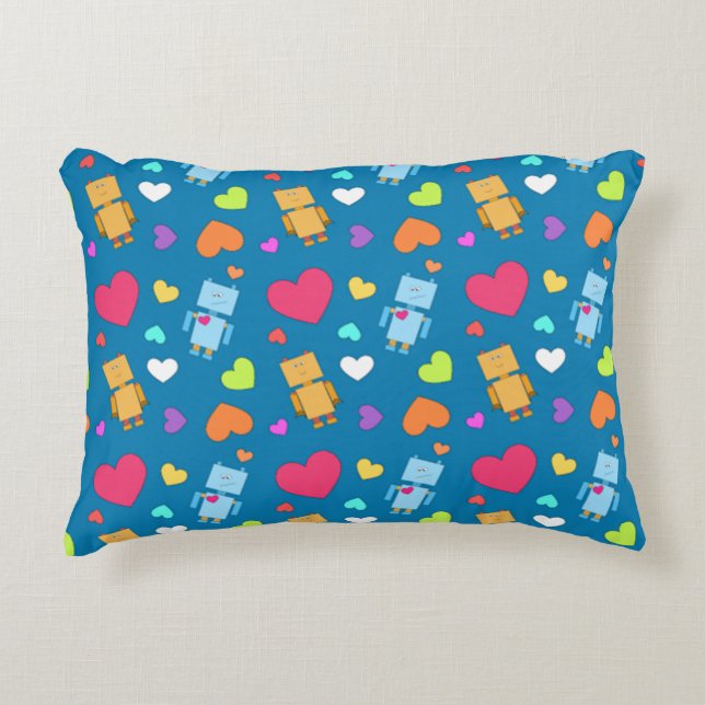 Robot Love Decorative Cushion (Front)
