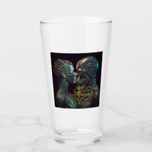 Robot Love Glass Tumbler