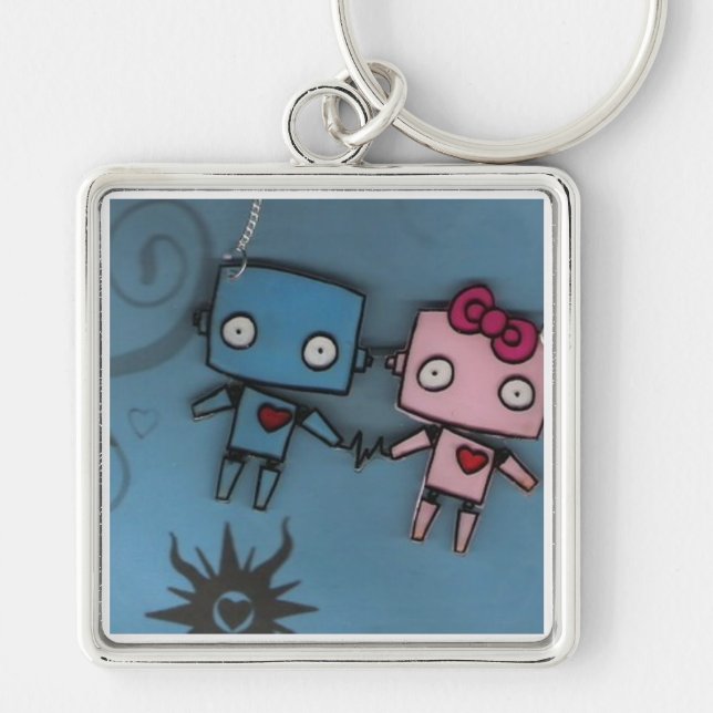 robot love key ring (Front)
