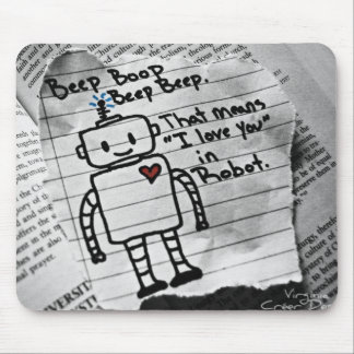 Robot Love Mouse Pad