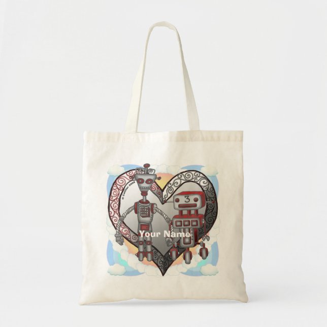 Robot  Love  Tote Bag (Front)