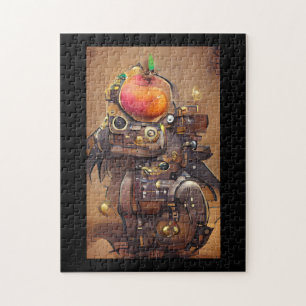 Robot mango head steampunk digital art  jigsaw puzzle