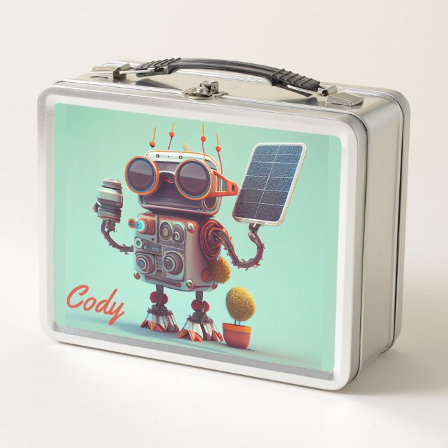 Robot Metal Lunch Box (Front)