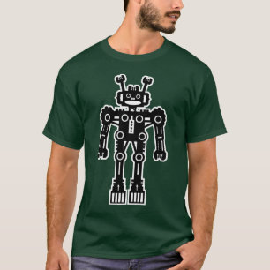 Robot Mk I - (White Outline) - Customised T-Shirt