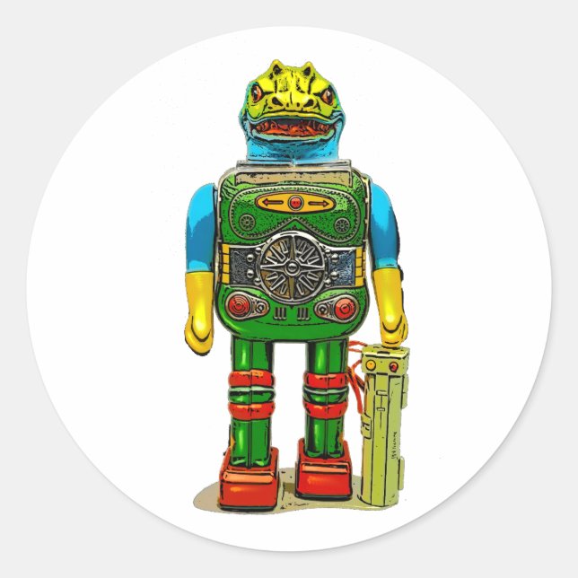 ROBOT MONSTER T-SHIRT CLASSIC ROUND STICKER (Front)