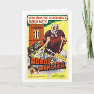 Robot Monster - Vintage Sci-Fi Horror Movie Poster Card