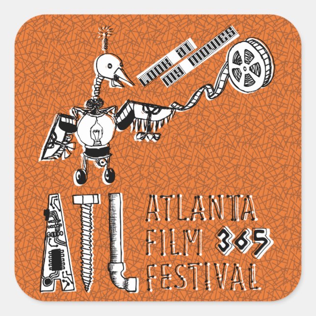 Robot Movie Bird Stickers (Front)