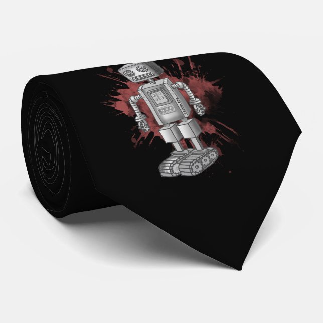 Robot Number 7 Neck Tie (Rolled)