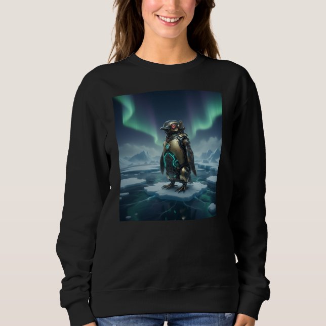 Robot Penguin in Antarctic Snow Sweatshirt (Front)