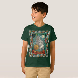 ROBOT PICKING PUMPKINS , HALLOWEEN MECHANICAL MAN T-Shirt