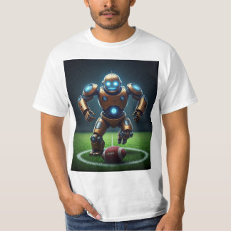 Robot play football graphic Tshirt 