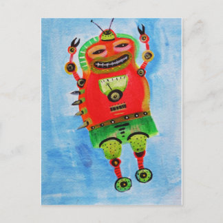 ROBOT Pop ART Postcard