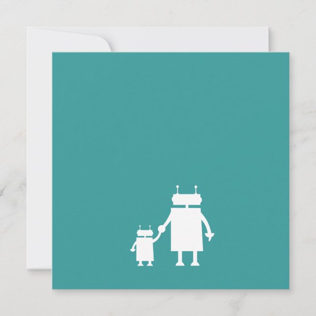Robot Pregnancy Announcement Card (Front)