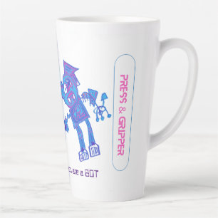 Robot Press & Gripper Latte Mug