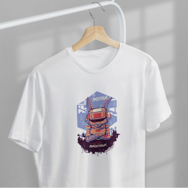 Robot Rabbit Sci Fi Cyber Urban   T-Shirt (Creator Uploaded)
