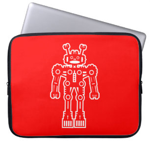 Robot - Red Laptop Sleeve