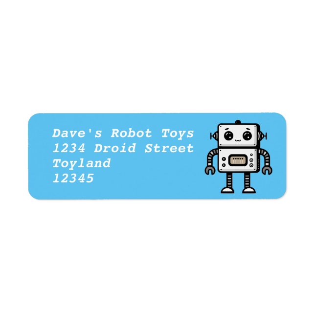 Robot Return Address Label (Front)
