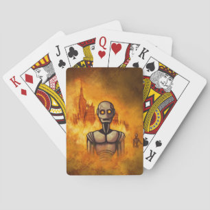 robot revolution scifi playing cards