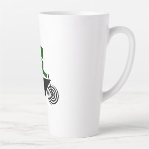 Robot, Riding, Bike Latte Mug