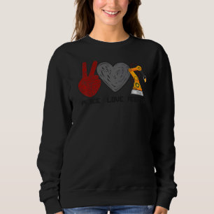 Robot Robotics Engineer Female Girl Peace Love Rob Sweatshirt