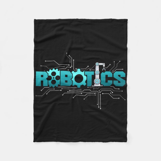 Robot Robotics Engineer Robotics  Fleece Blanket (Front)
