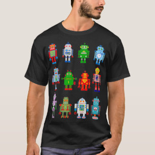 Robot  Robotics Retro Team 12 Toy Fun Eng AI Nerd  T-Shirt