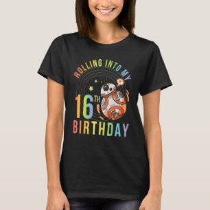 Robot Rolling Into My 16th Birthday Happy To Me 16 T-Shirt