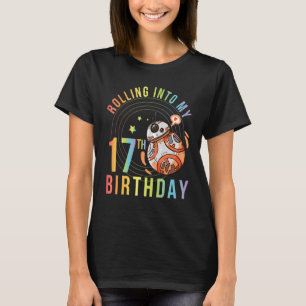 Robot Rolling Into My 17th Birthday Happy To Me 17 T-Shirt