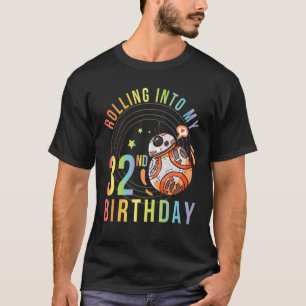 Robot Rolling Into My 32nd Birthday Happy To Me 32 T-Shirt