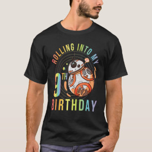 Robot Rolling Into My 9th Birthday Happy To Me 9 Y T-Shirt