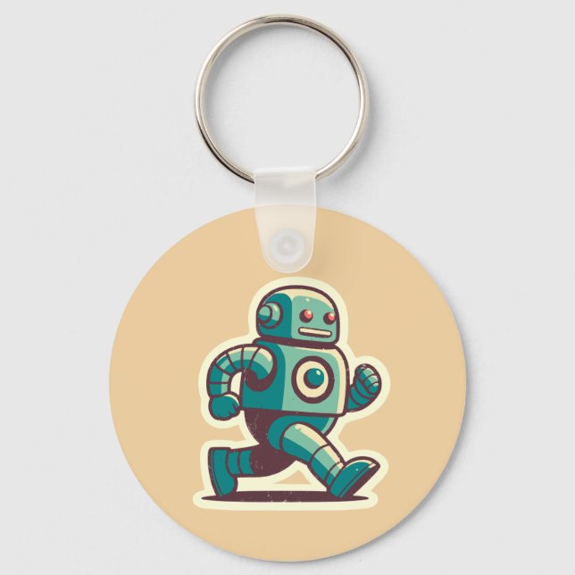 Robot Runner Key Ring (Front)
