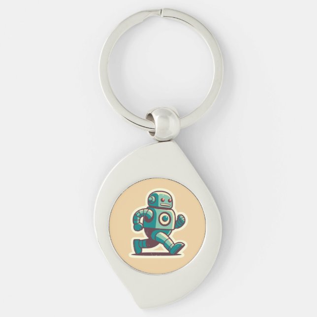 Robot Runner Key Ring (Front)