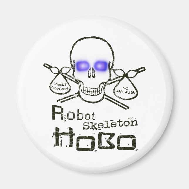 Robot Skeleton Hobo Magnet (Front)