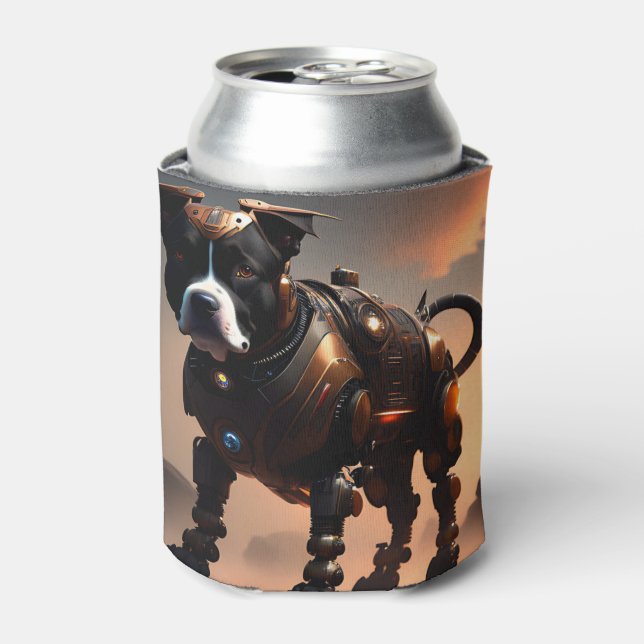 Robot Staffordshire Bull Terrier, Can Cooler (Can Front)
