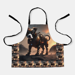 Robot Staffordshire Bull Terrier, Kids Apron