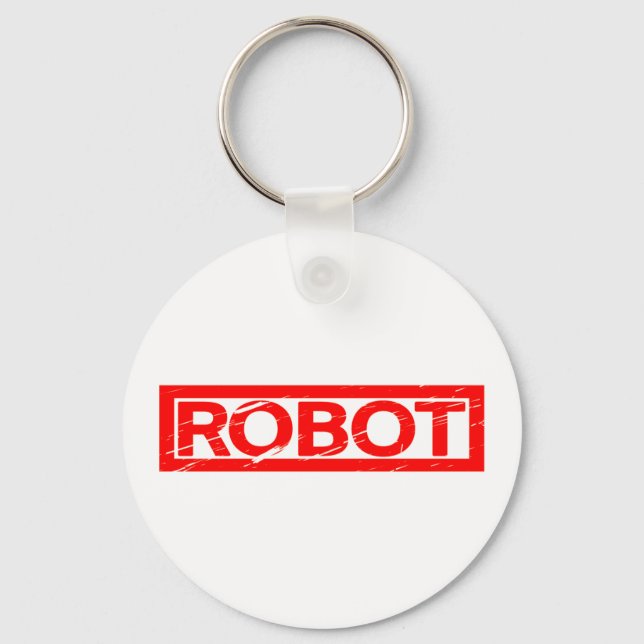 Robot Stamp Key Ring (Front)