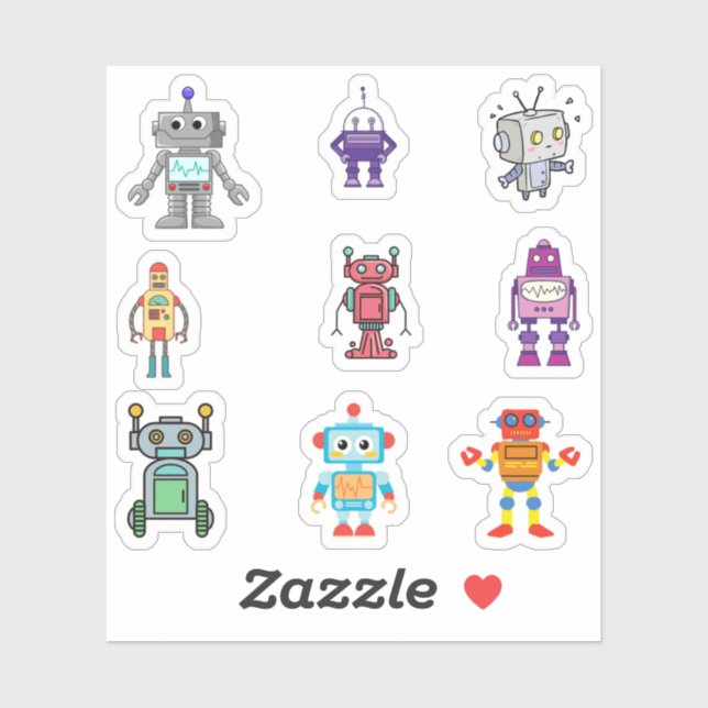 Robot Stickers (Sheet)