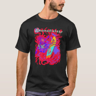 Robot Surfing Psychedelic Surfboard T-Shirt