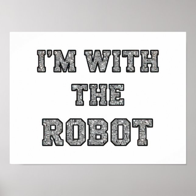 Robot Text Poster (Front)