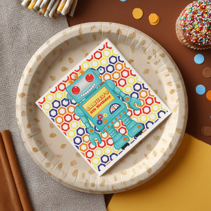 Robot Themed Party Napkin