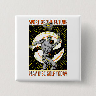 Robot Thrower #1 15 Cm Square Badge