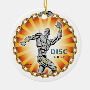 Robot Thrower #2 Ceramic Tree Decoration