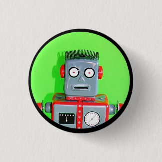 Robot toy 1 3 cm round badge