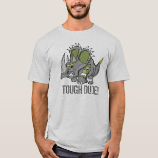 Robot Triceratops Dinosaur Tough Dude T-Shirt